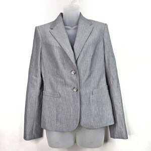 The Limited Gray Vintage Two-Button Tailored Blazer